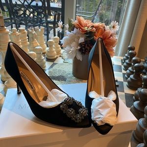 Monologue Blanik hangisi 70mm black satin heels